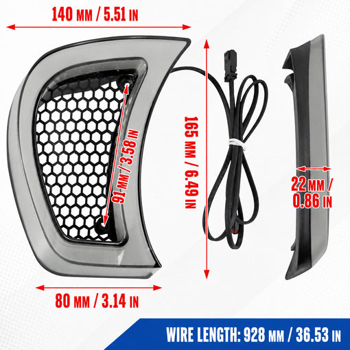 Motorcycle LED Headlight Vent Accent Turn Signal Lights for Her