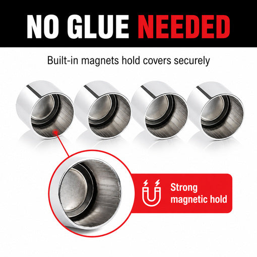 4-Pack Motorcycle Magnetic Detachable Docking Hardware Cover for Her