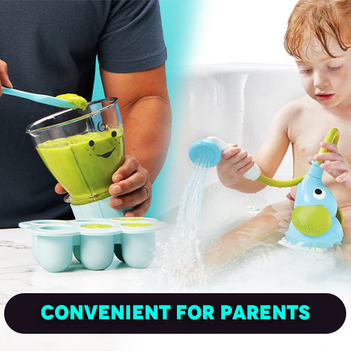 Baby Care Set: Bath Shower Head & Food Maker