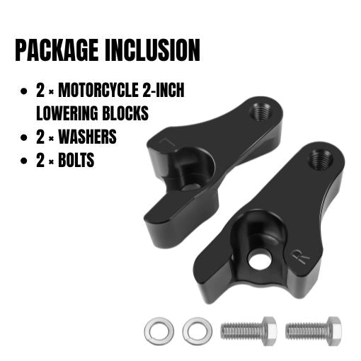 Motorcycle 2-Inch Lowering Blocks Kit For Her