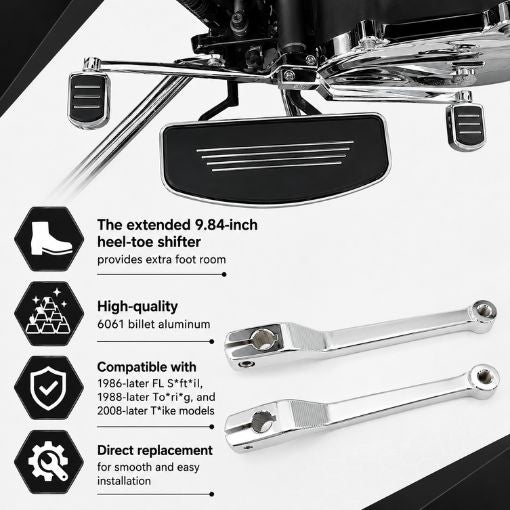 Motorcycle 9.84'' Extended Heel-Toe Shifter Lever For Her