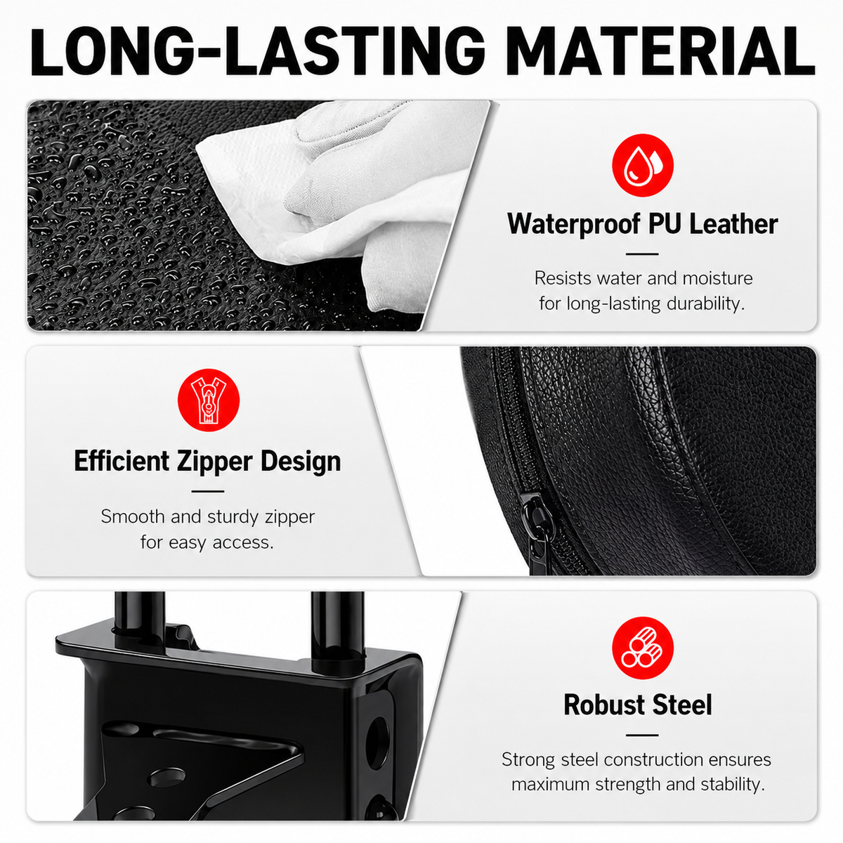 Adjustable Detachable Plug-in Rider Back Rest For Her