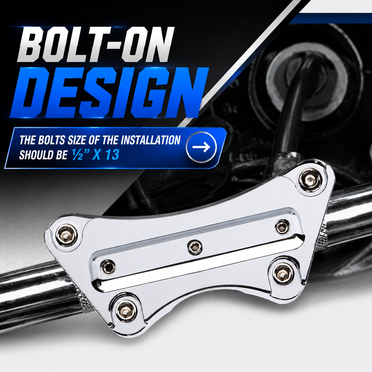 Motorcycle Anti-Slip Handlebar Risers 1'' Top Clamp for Her
