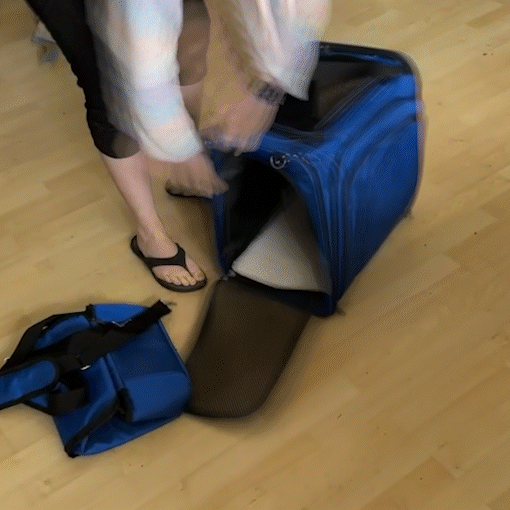 Expandable Cat Carrier with Travel Litter Box