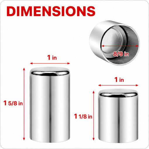 4-Pack Motorcycle Magnetic Detachable Docking Hardware Cover for Her