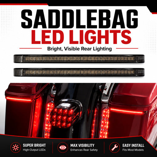 Motorcycle LED Saddlebag Tail Lights for her