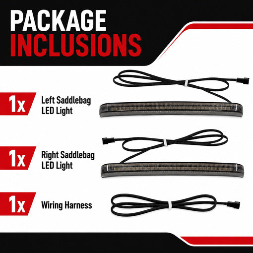 Motorcycle LED Saddlebag Tail Lights for her
