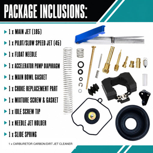 Motorcycle CV40 Carburetor Rebuild Kit For Her