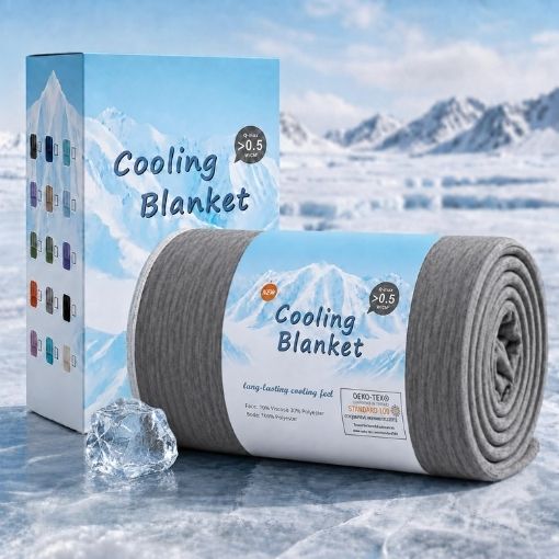 Oversized Heat-Absorbing Cooling Throw