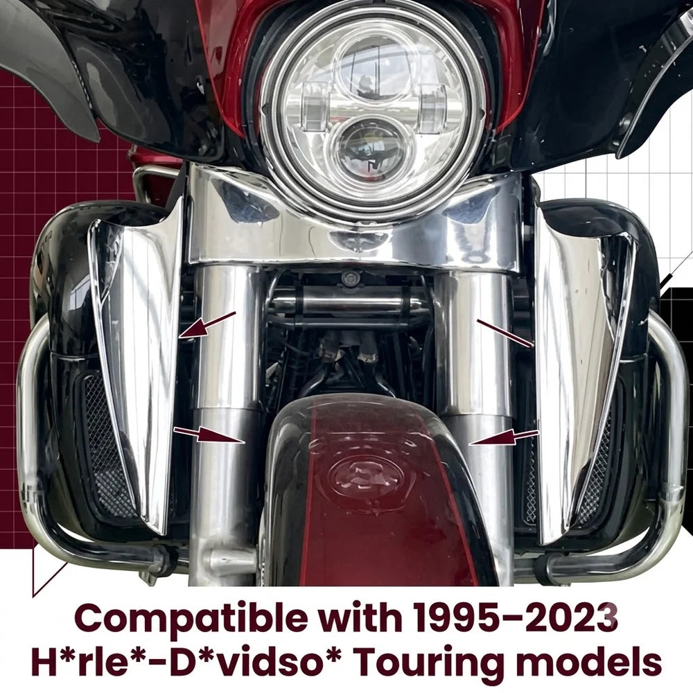 Motorcycle Front Fork Mount Wind Deflectors For Her