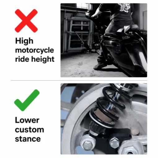 Motorcycle 1-2 Inch Adjustable Lowering Link Kit For Her
