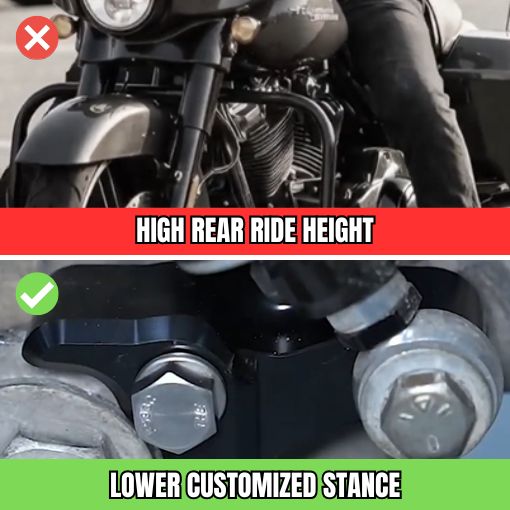 Motorcycle 2-Inch Lowering Blocks Kit For Her