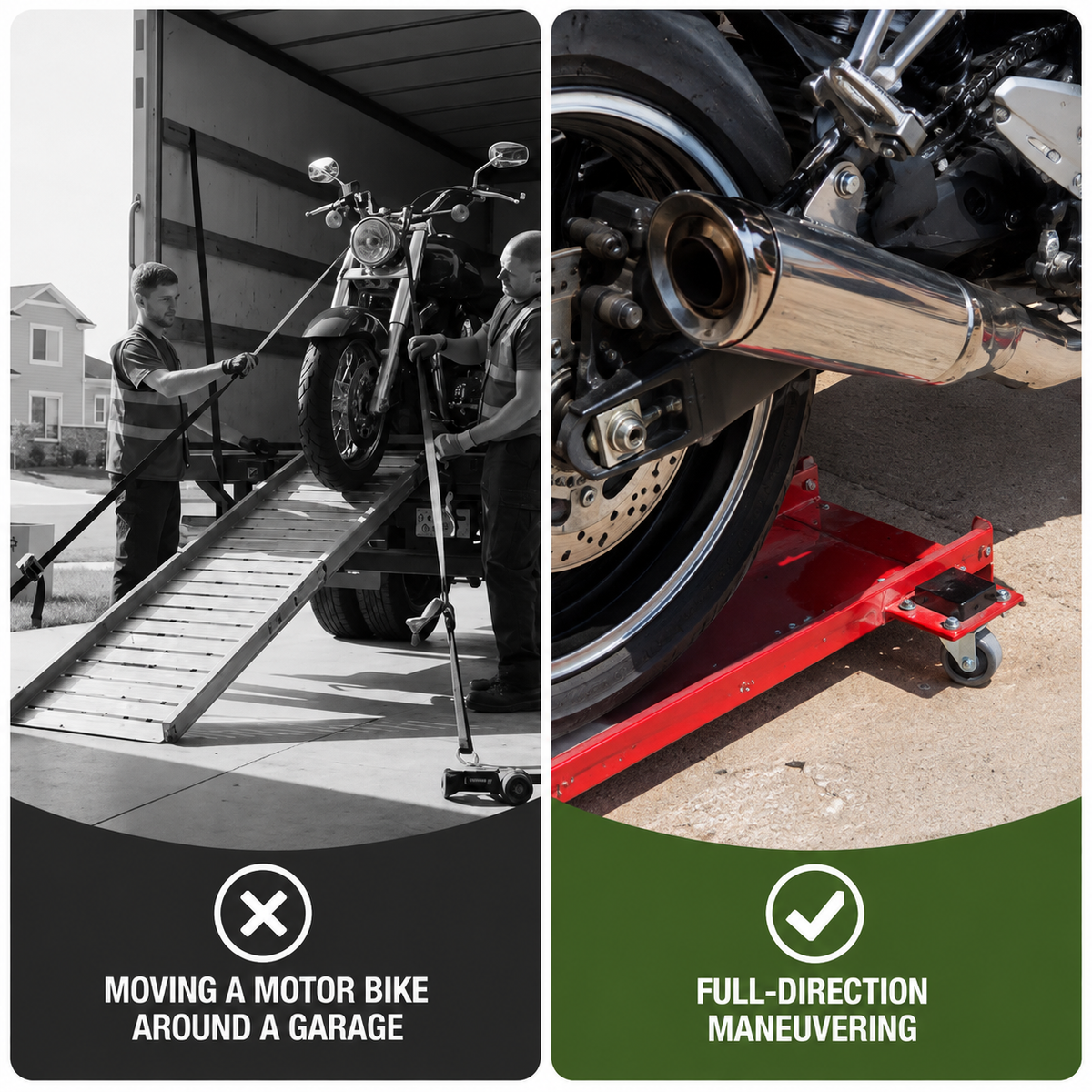 1250 lbs Heavy Duty Motorcycle Dolly For Her