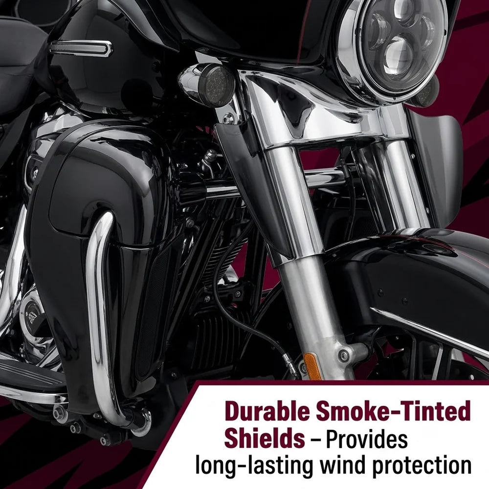 Motorcycle Front Fork Mount Wind Deflectors For Her