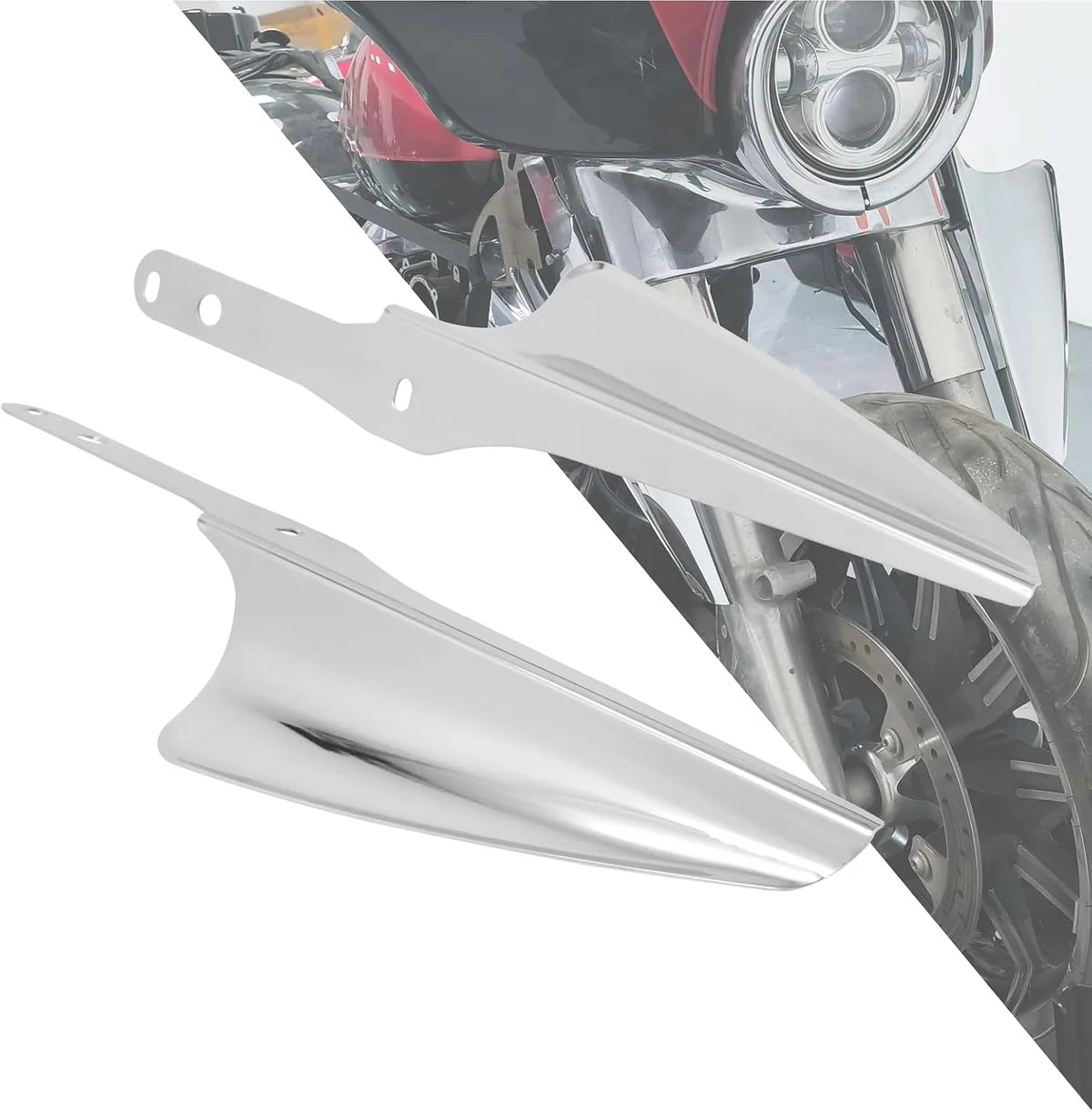 Motorcycle Front Fork Mount Wind Deflectors For Her
