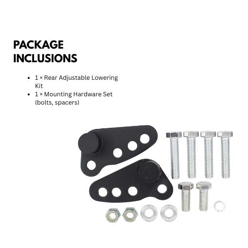 Motorcycle 1"-3" Rear Adjustable Slam Lowering Kit For Her