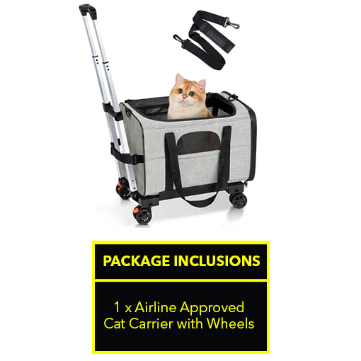 Airline Approved Cat Carrier with Wheels