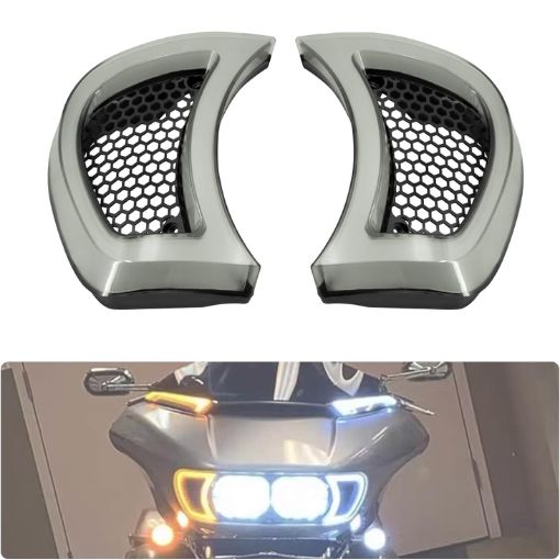 Motorcycle LED Headlight Vent Accent Turn Signal Lights for Her