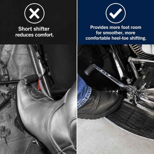 Motorcycle 9.84'' Extended Heel-Toe Shifter Lever For Her