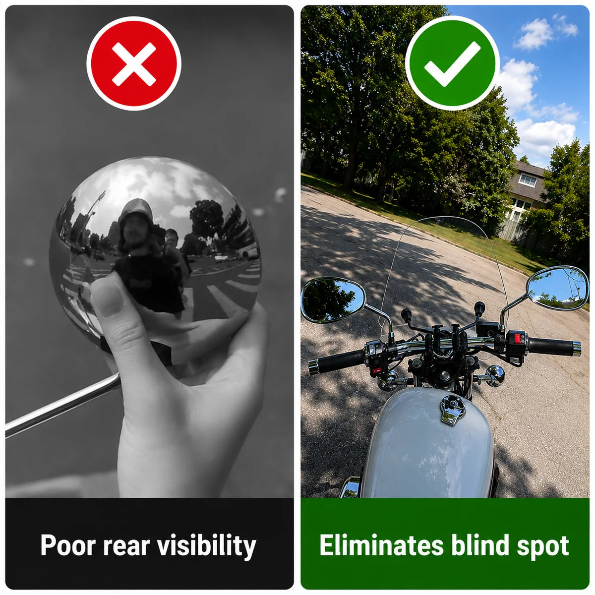 Motorcycle Side Mirror Stem Height Extender For Her