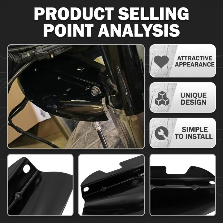 Motorcycle Lower Triple Tree Wind Deflector For Her