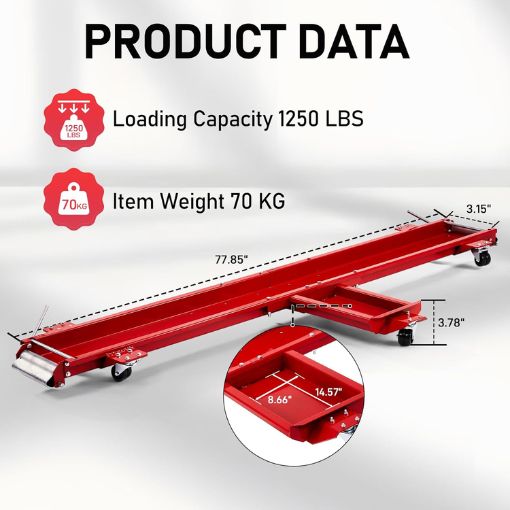 1250 lbs Heavy Duty Motorcycle Dolly For Her