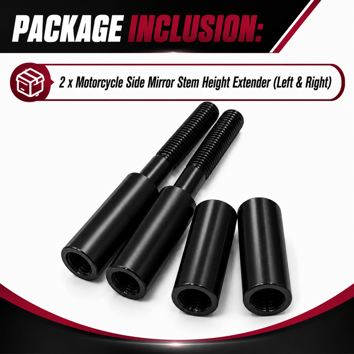 Motorcycle Side Mirror Stem Height Extender For Her