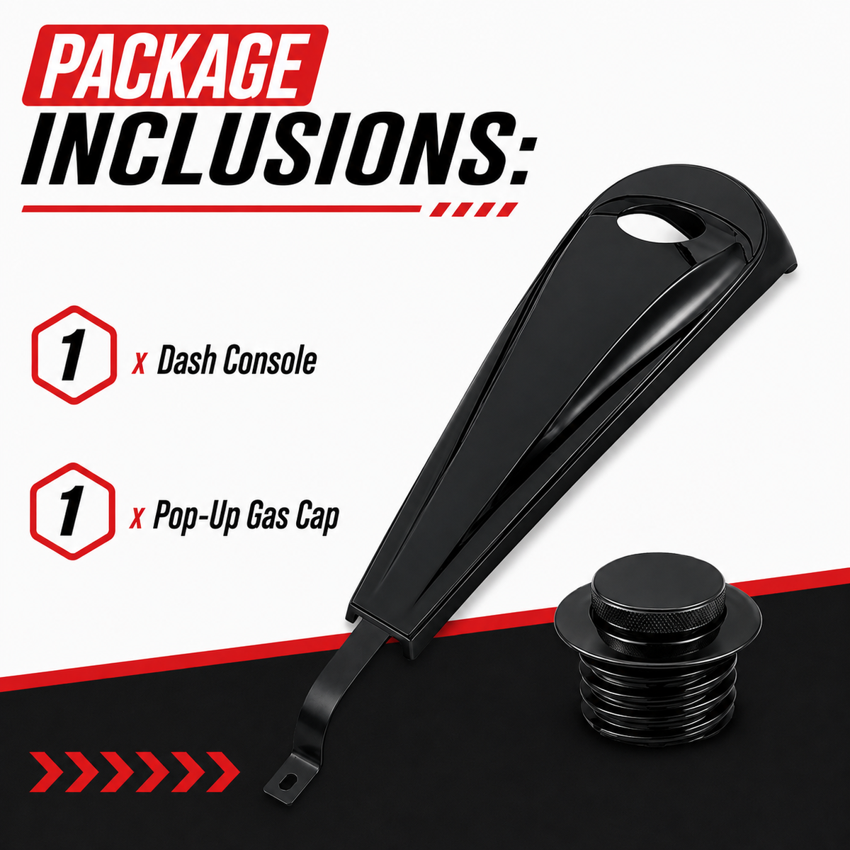 Motorcycle Smooth Dash Console with Pop-Up Gas Cap For Her