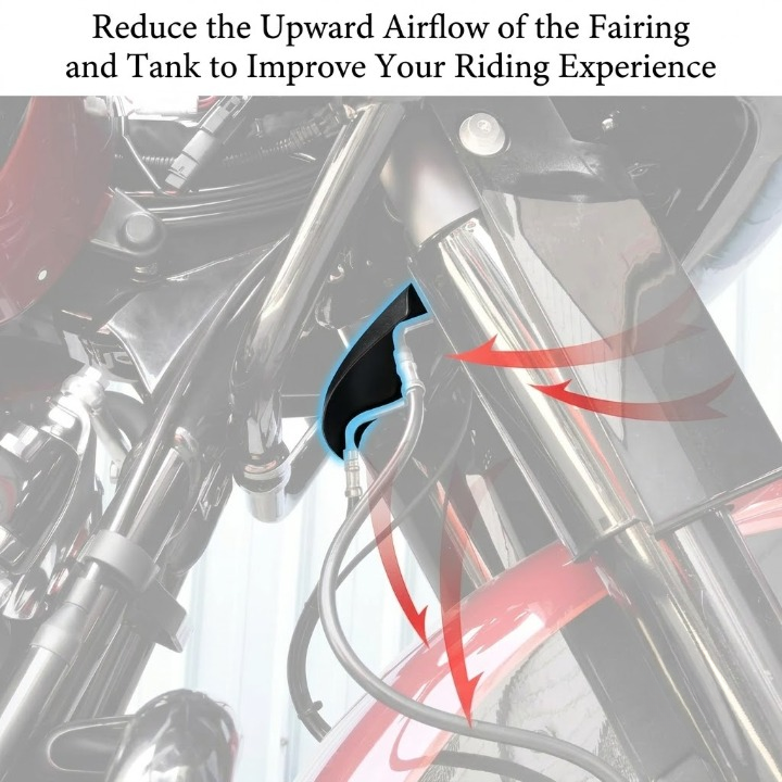 Motorcycle Lower Triple Tree Wind Deflector For Her