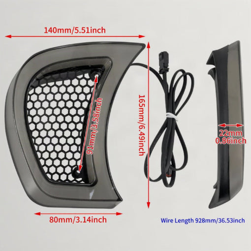 Motorcycle Headlight Vent Accent Turn Signal For Her