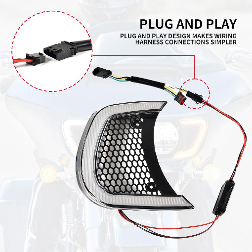 Motorcycle Headlight Vent Accent Turn Signal For Her