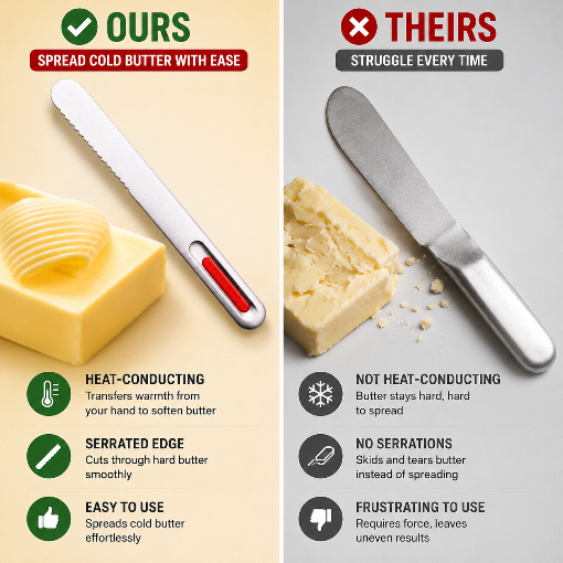 Smart Heat-Transfer Butter Spreader