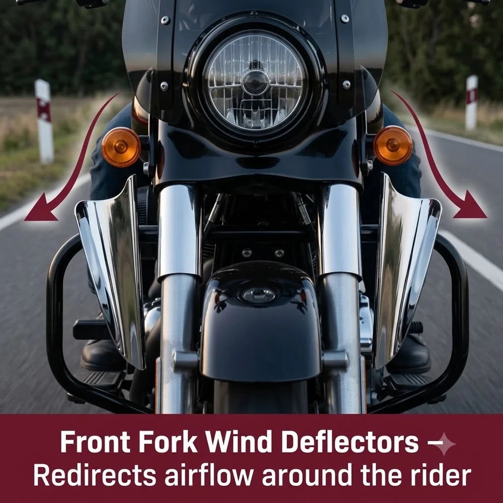 Motorcycle Front Fork Mount Wind Deflectors For Her