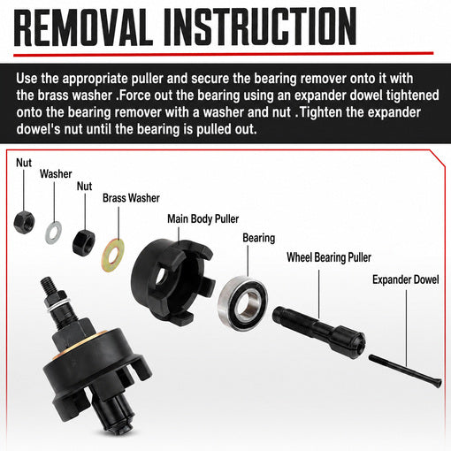 Motorcycle Wheel Bearing Removal and Installation Kit for Her