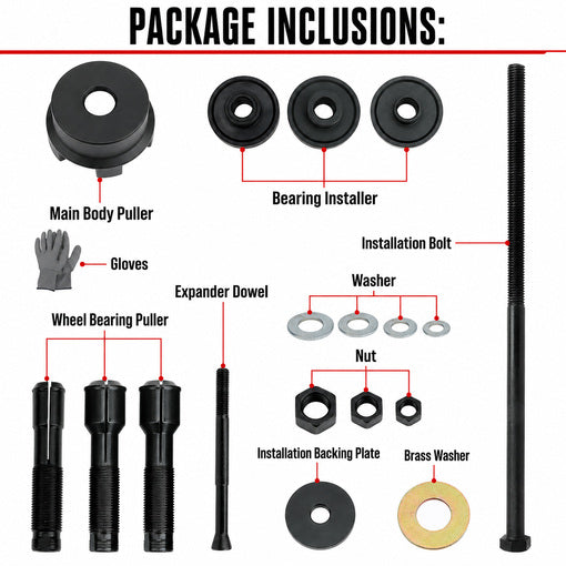 Motorcycle Wheel Bearing Removal and Installation Kit for Her